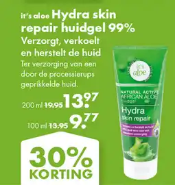 Gezond & Wel it's aloe Hydra skin repair huidgel 99% aanbieding