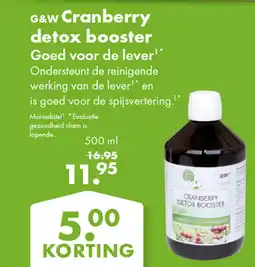 Gezond & Wel G&W Cranberry detox booster aanbieding