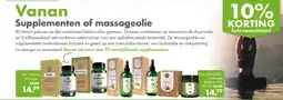 Gezond & Wel Vanan Supplementen of massageolie aanbieding