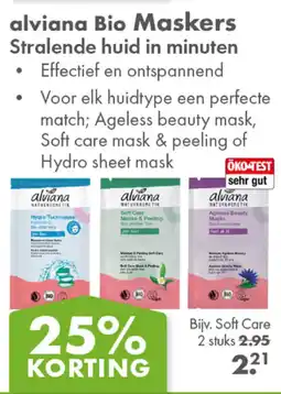Gezond & Wel alviana Bio Maskers aanbieding