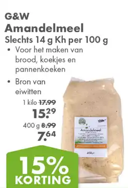 Gezond & Wel G&W Amandelmeel aanbieding