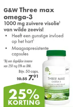 Gezond & Wel G&W Three max omega-3 aanbieding