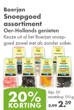 Gezond & Wel Boerjan Snoepgoed assortiment aanbieding