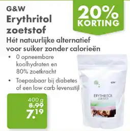 Gezond & Wel G&W Erythritol zoetstof aanbieding