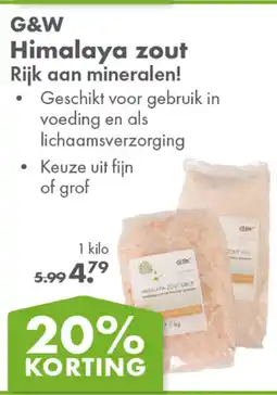 Gezond & Wel G&W Himalaya zout aanbieding