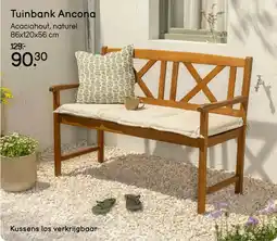 Leen Bakker Tuinbank Ancona Acaciahout, naturel aanbieding