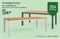 Leen Bakker Tuintafels Toulon Bijv. 74x169x90cm aanbieding