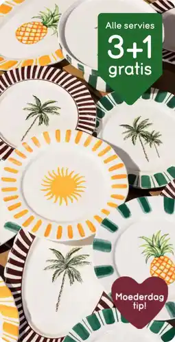 Leen Bakker Alle servies 3+1 gratis aanbieding