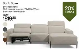 Leen Bakker Bank Dave Bijv. hoekbank aanbieding