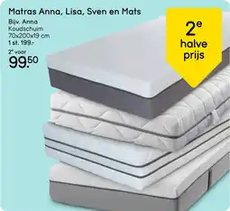 Leen Bakker Matras Anna, Lisa, Sven en Mats Bijv. Anna aanbieding