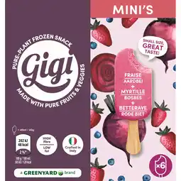 Jumbo GIGI Waterijsjes Aardbei Bosbes Rode Biet 6x40ml aanbieding