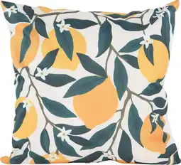Intratuin Anna's Collection sierkussen Citroen wit 45 x 45 x 12 cm aanbieding