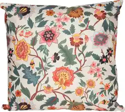 Intratuin Anna's Collection sierkussen Vintage Bloem crème 45 x 45 x 12 cm aanbieding