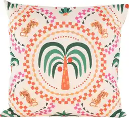 Intratuin Anna's Collection sierkussen Palmboom wit 45 x 45 x 12 cm aanbieding