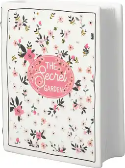 Intratuin Intratuin vaas Boek The Secret Garden wit 16 x 6,2 x 19,8 cm aanbieding