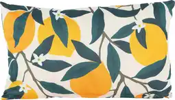 Intratuin Anna's Collection sierkussen Citroen wit 50 x 30 x 12 cm aanbieding