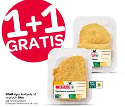 Spar Spar kipschnitzels of cordon bleu aanbieding