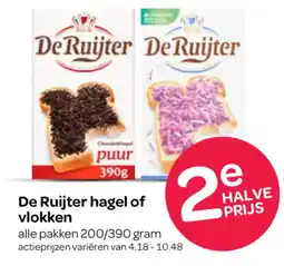 Spar De Ruijter hagel of vlokken aanbieding