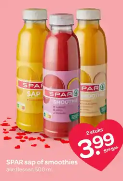 Spar Spar sap of smoothies aanbieding
