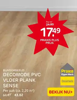Praxis DECOMODE PVC VLOER PLANK SENSE aanbieding