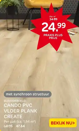 Praxis Cando pvc vloer plank create aanbieding