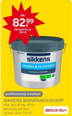 Praxis Sikkens binnenmuurverf aanbieding