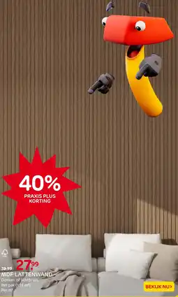 Praxis MDF lattenwand aanbieding