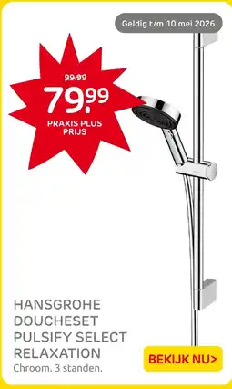 Praxis Hansgrohe doucheset pulsify select relaxation aanbieding