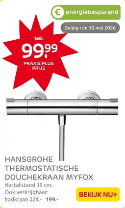 Praxis Hansgrohe thermostatische douchekraan myfox aanbieding
