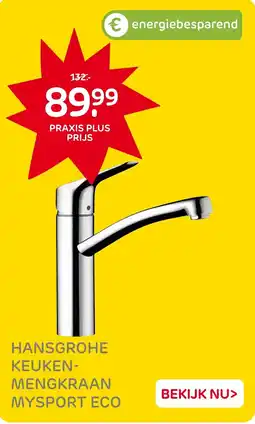 Praxis Hansgrohe keuken mengkraan mysport eco aanbieding