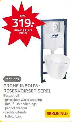 Praxis Grohe inbouw reservoirset serel aanbieding
