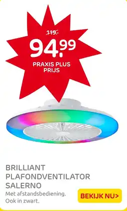 Praxis Brilliant plafondventilator salerno aanbieding