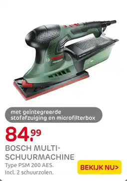 Praxis Bosch multi schuurmachine PSM 200 AES aanbieding