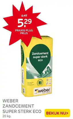 Praxis Weber zandcement super sterk eco aanbieding