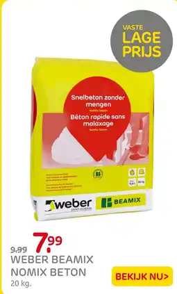 Praxis Weber beamix nomix beton aanbieding