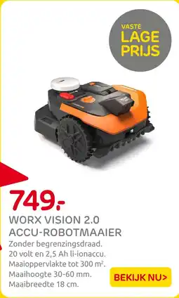 Praxis Worx Vision 2.0 Accu Robotmaaier aanbieding