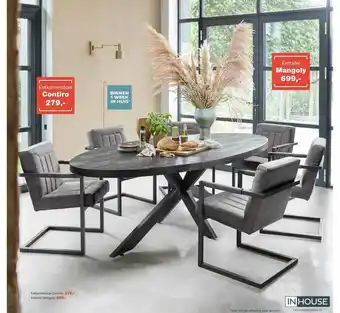 IN.HOUSE Eetkamerstoel Contiro Of Eettafel Mangoly aanbieding