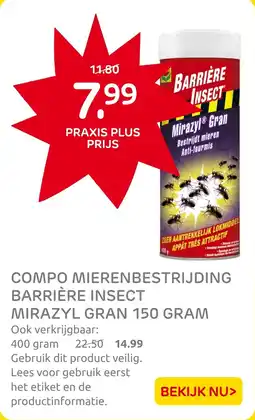 Praxis Compo Mierenbestrijding Barrière Insect Mirazyl Gran aanbieding