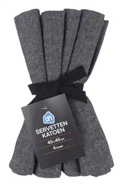 Albert Heijn AH Textiel servetten antraciet aanbieding