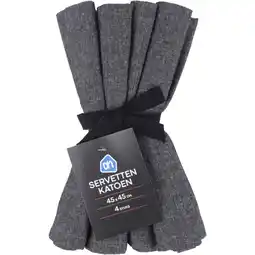 Albert Heijn AH Textiel servetten antraciet aanbieding