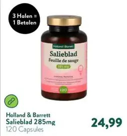 Holland & Barrett Holland & Barrett Salieblad Feuille de sauge 285mg aanbieding