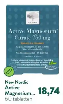 Holland & Barrett New Nordic Active Magnesium Citrate 750 mg aanbieding