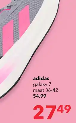 Scapino Adidas Galaxy 7 dames hardloopschoenen grijs roze aanbieding