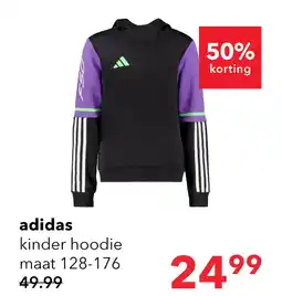 Scapino Adidas F50 SW HD Y kinder hoodie zwart paars aanbieding