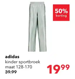 Scapino Adidas JG Glam kinder joggingbroek grijs aanbieding