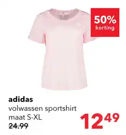 Scapino Adidas WE MIN SCP dames sport T-shirt lichtroze aanbieding