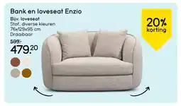 Leen Bakker Bekijk bank en loveseat Enzio [link] aanbieding