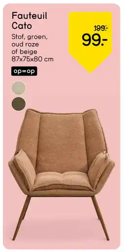 Leen Bakker Bekijk fauteuil Cato [link] aanbieding