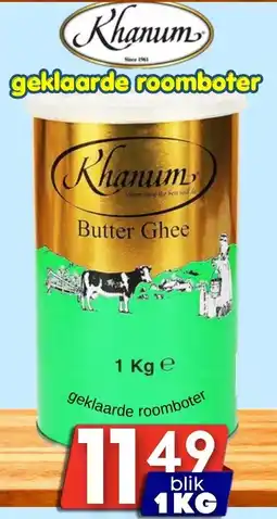 Özbaktat Supermarkt Khanum geklaarde roomboter aanbieding