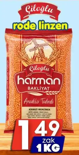 Özbaktat Supermarkt Çiloğlu rode linzen aanbieding